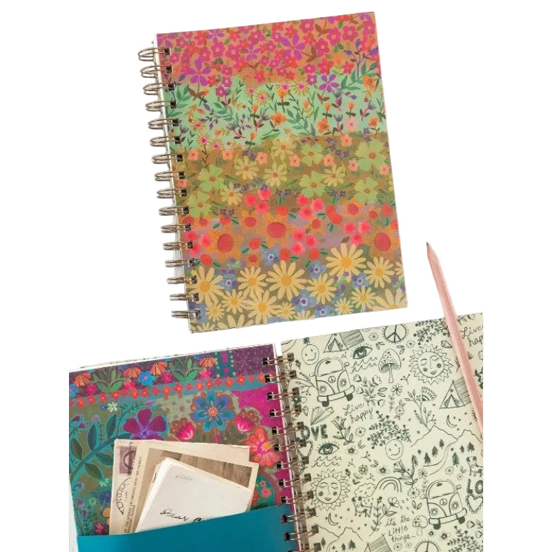 Spiral Notebook Wildflower Border Gifts and Accessories Natural Life