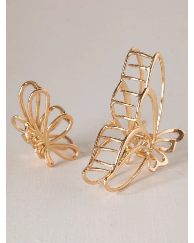 Gold Butterfly Hair Claw Set Hair Natural Life