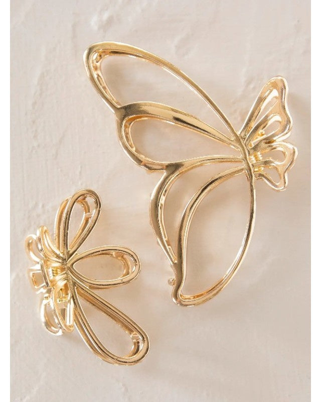 Gold Butterfly Hair Claw Set Hair Natural Life