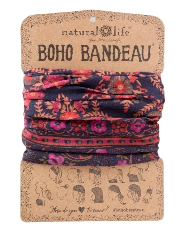 Boho Bandeau Indigo Willow Medallion Bandeau Natural Life