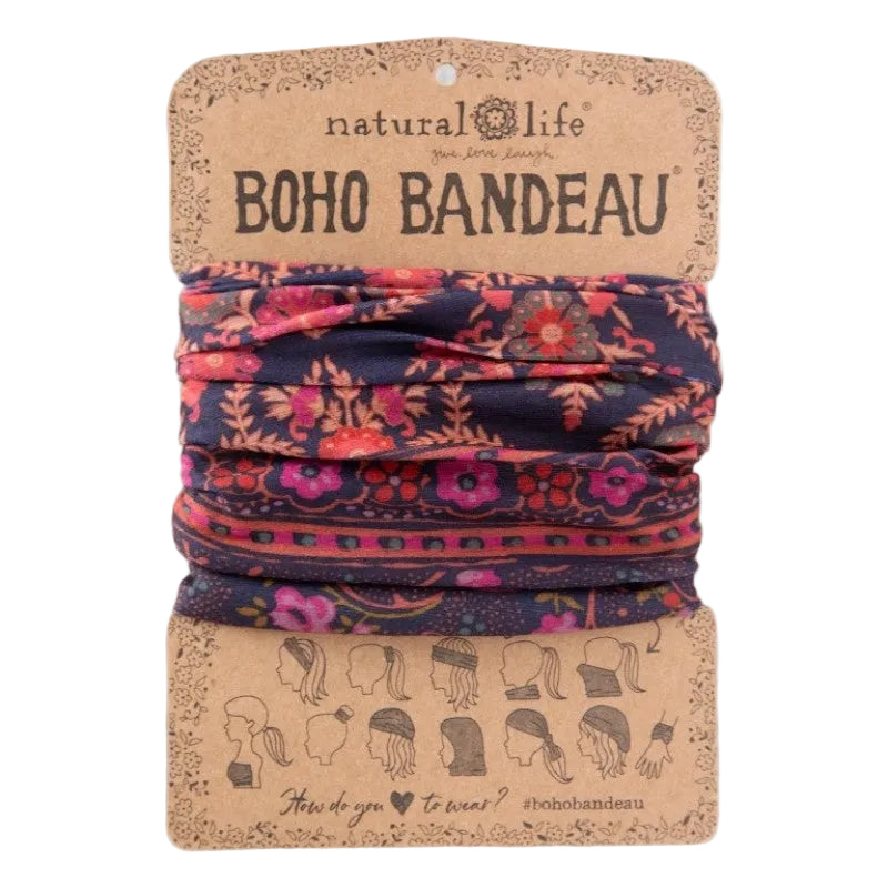 Boho Bandeau Indigo Willow Medallion Bandeau Natural Life