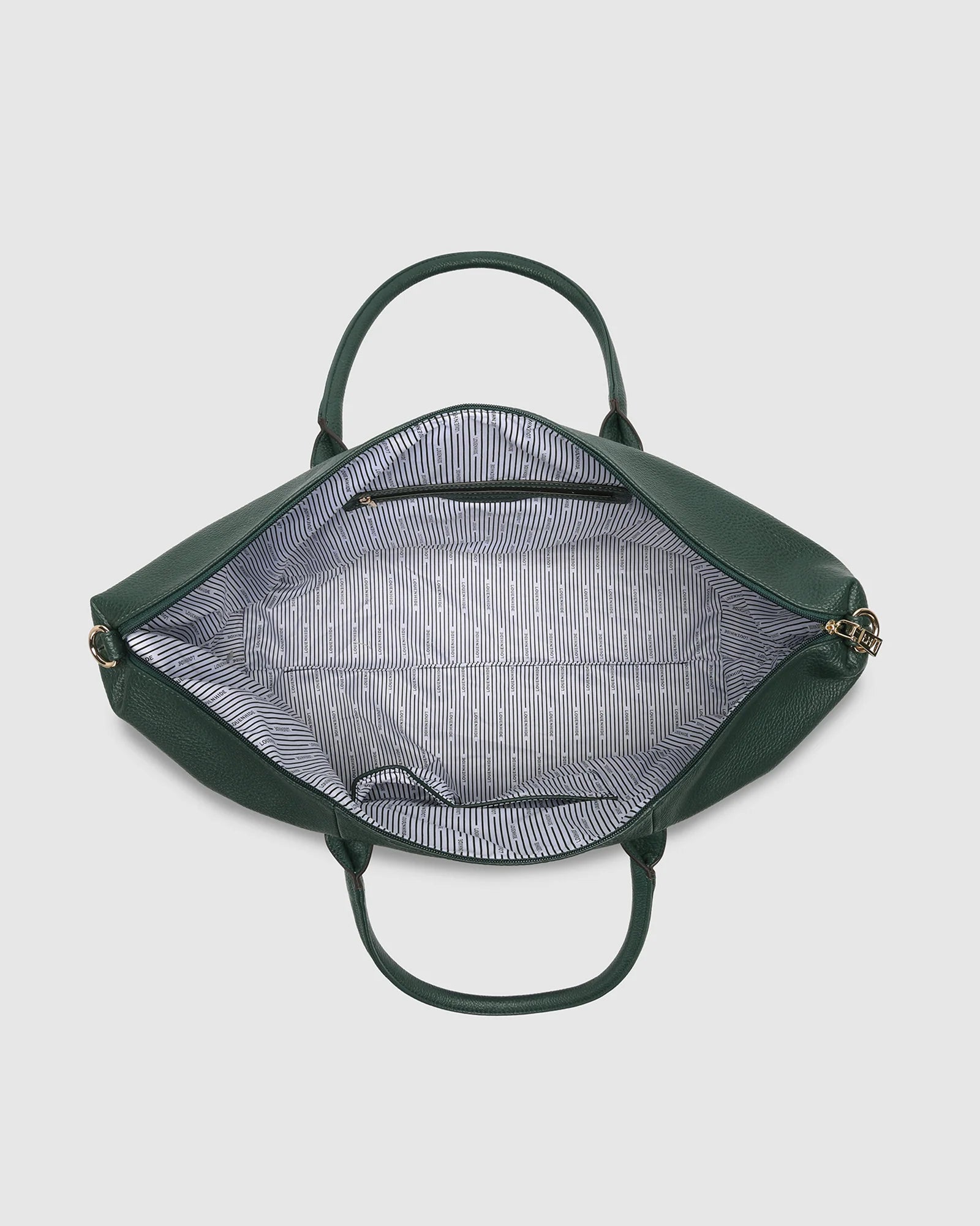 Alexis Stripe Weekender Travel Bag Forest Green Stripe Bags and Purses Louenhide
