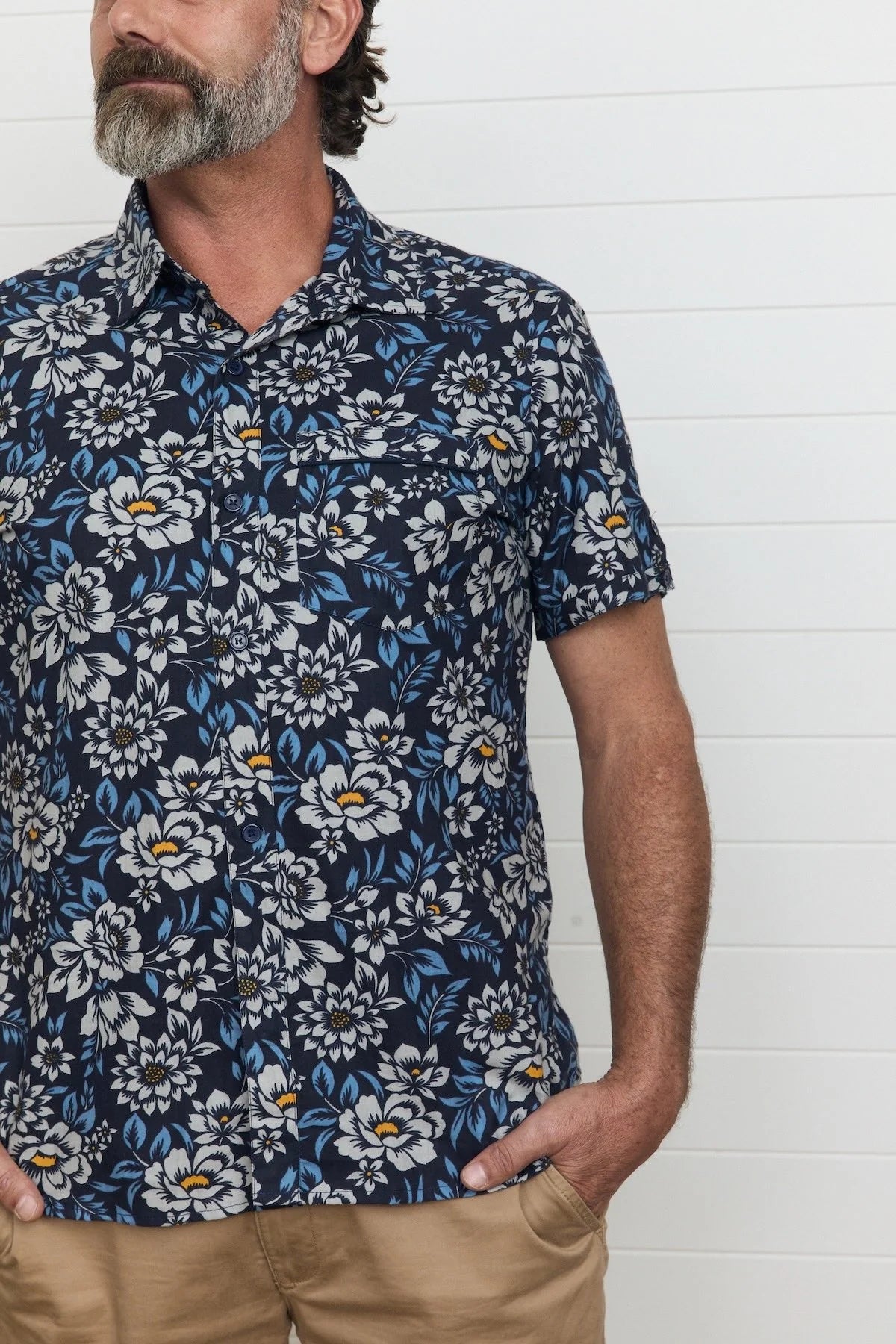 Mens Shirt Camellia Mens Tops MahaShe