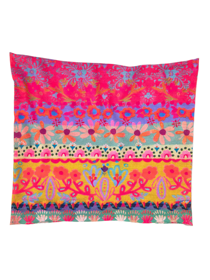 Boho Bandeau Half Pink Om Border Bandeau Natural Life