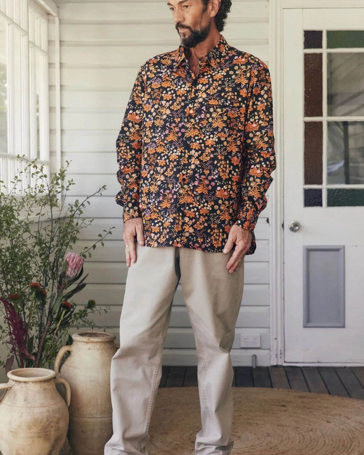 Men's Shirt Long Sleeve Tigerlily Mens Tops MahaShe