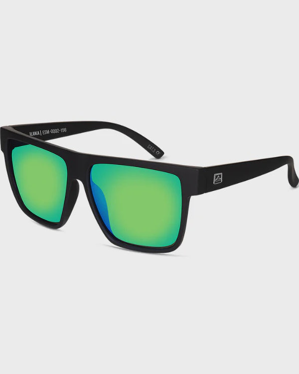 Iluka Mens Sunglasses Black/Blue Sunglasses & Glasses Wollumbin