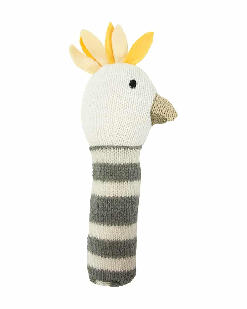 Hand Rattle Knit Cockatoo Gifts and Accessories Annabel Trends
