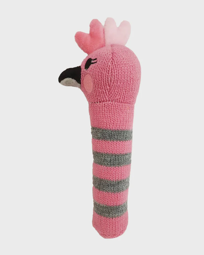 Hand Rattle Knit Pink Galah Gifts and Accessories Annabel Trends