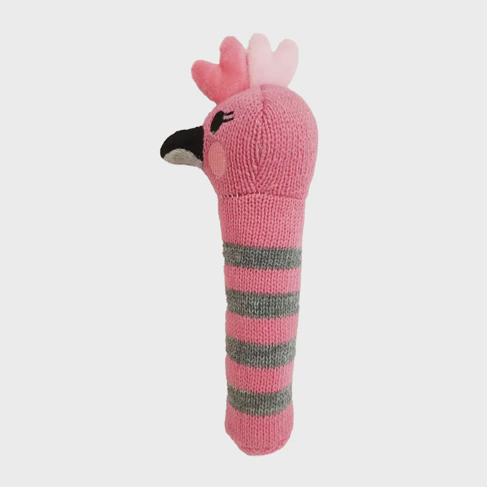 Hand Rattle Knit Pink Galah Gifts and Accessories Annabel Trends