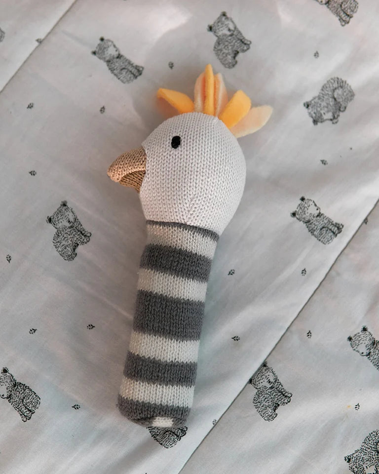 Hand Rattle Knit Cockatoo Gifts and Accessories Annabel Trends