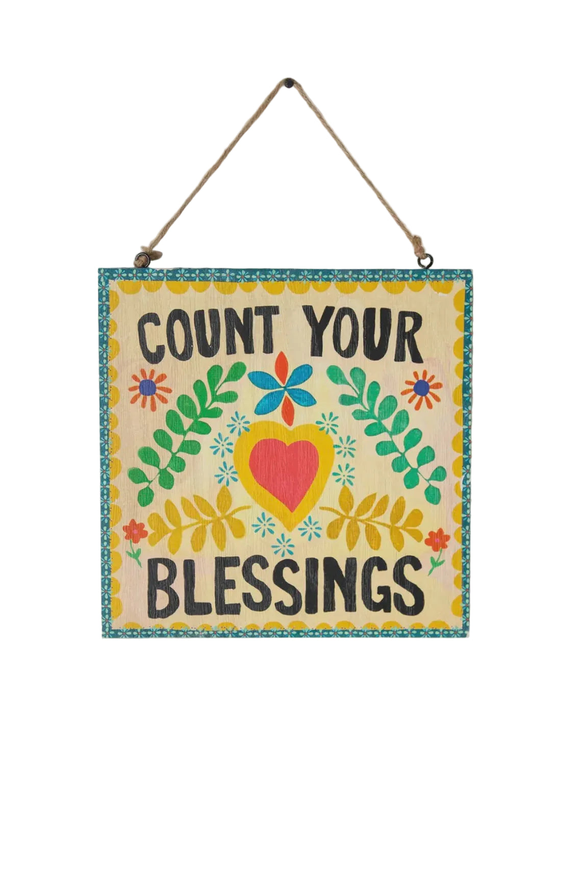 Wooden Porch Sign Count Your Blessings Gifts and Accessories Natural Life