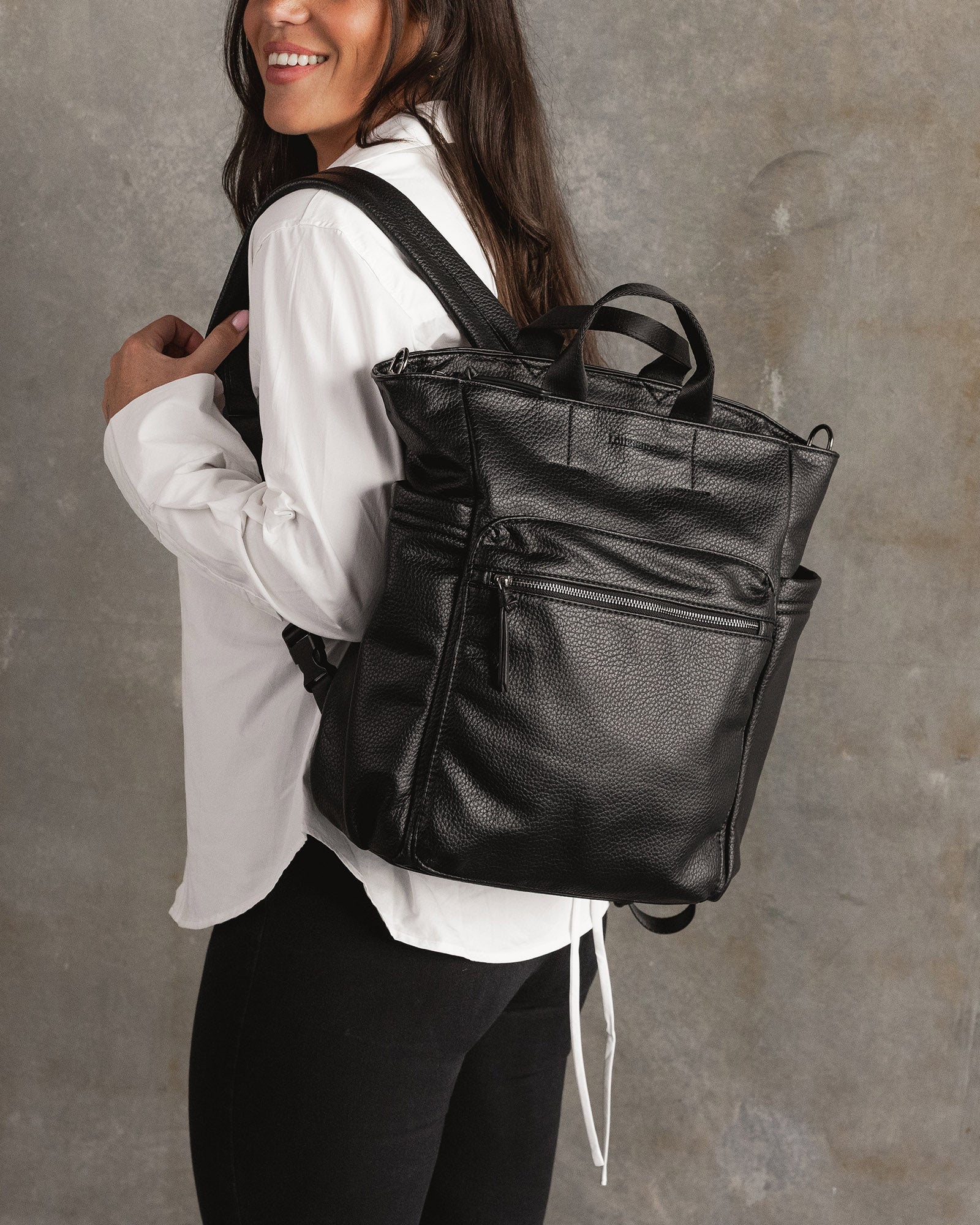 Bronx Backpack Black Bags and Purses Louenhide