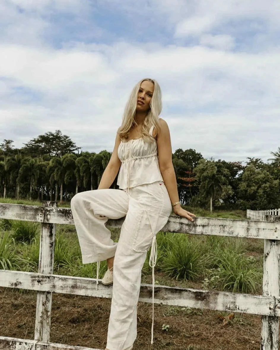 Tie The Knot Top White Tops Jollou