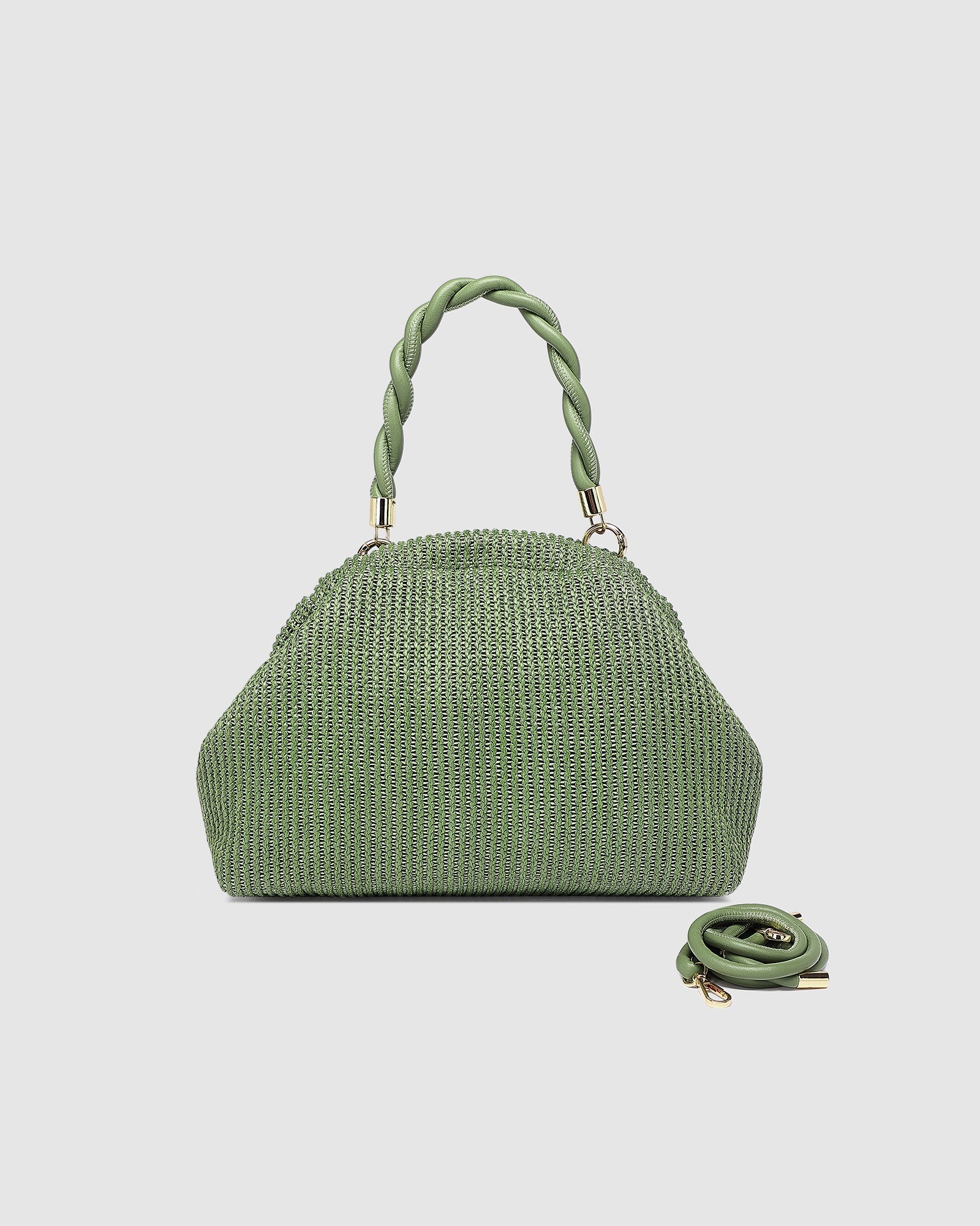 Lotus Clutch Sage Green Bags and Purses Louenhide