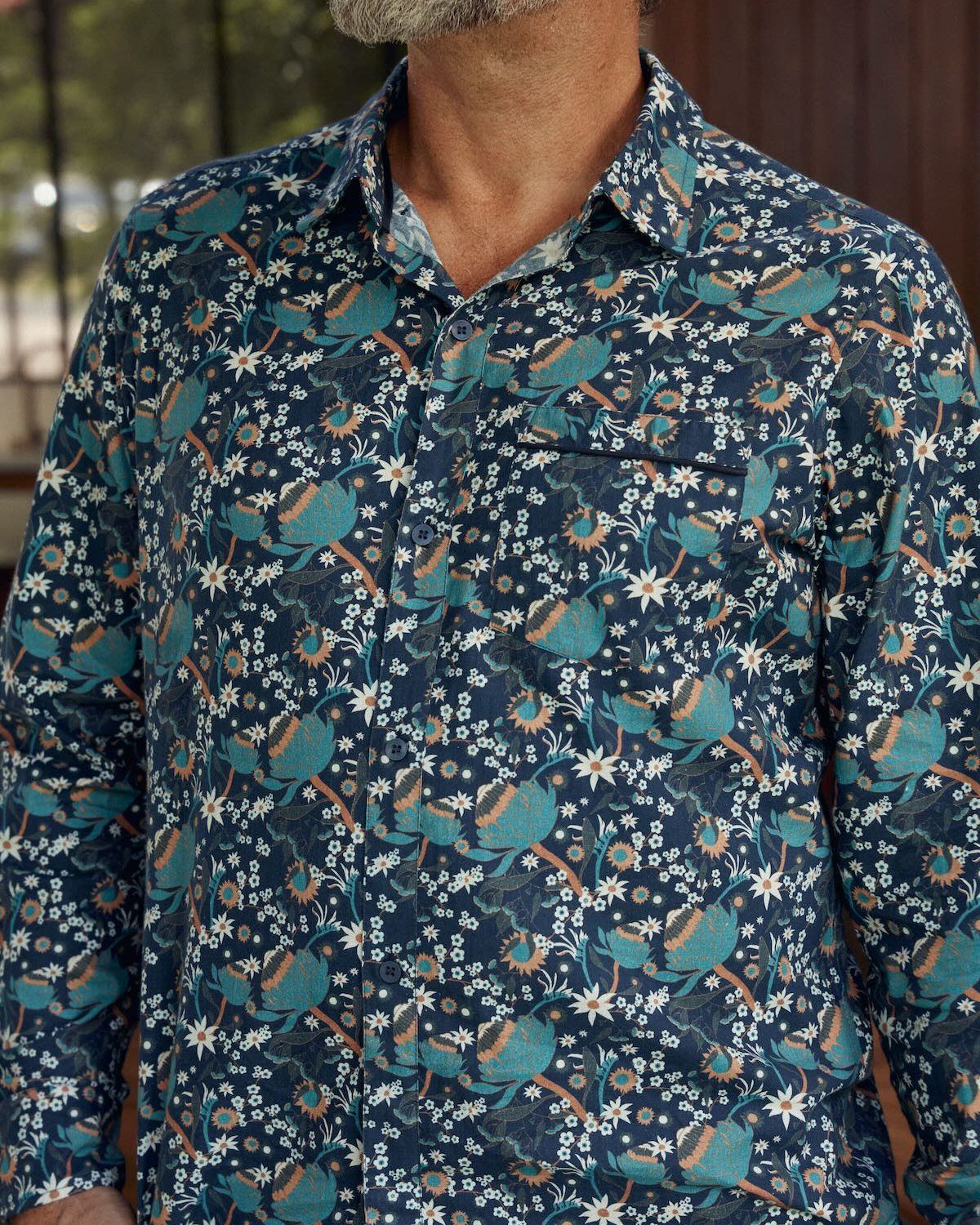 Men's Long Sleeve Waratah Mens Tops MahaShe