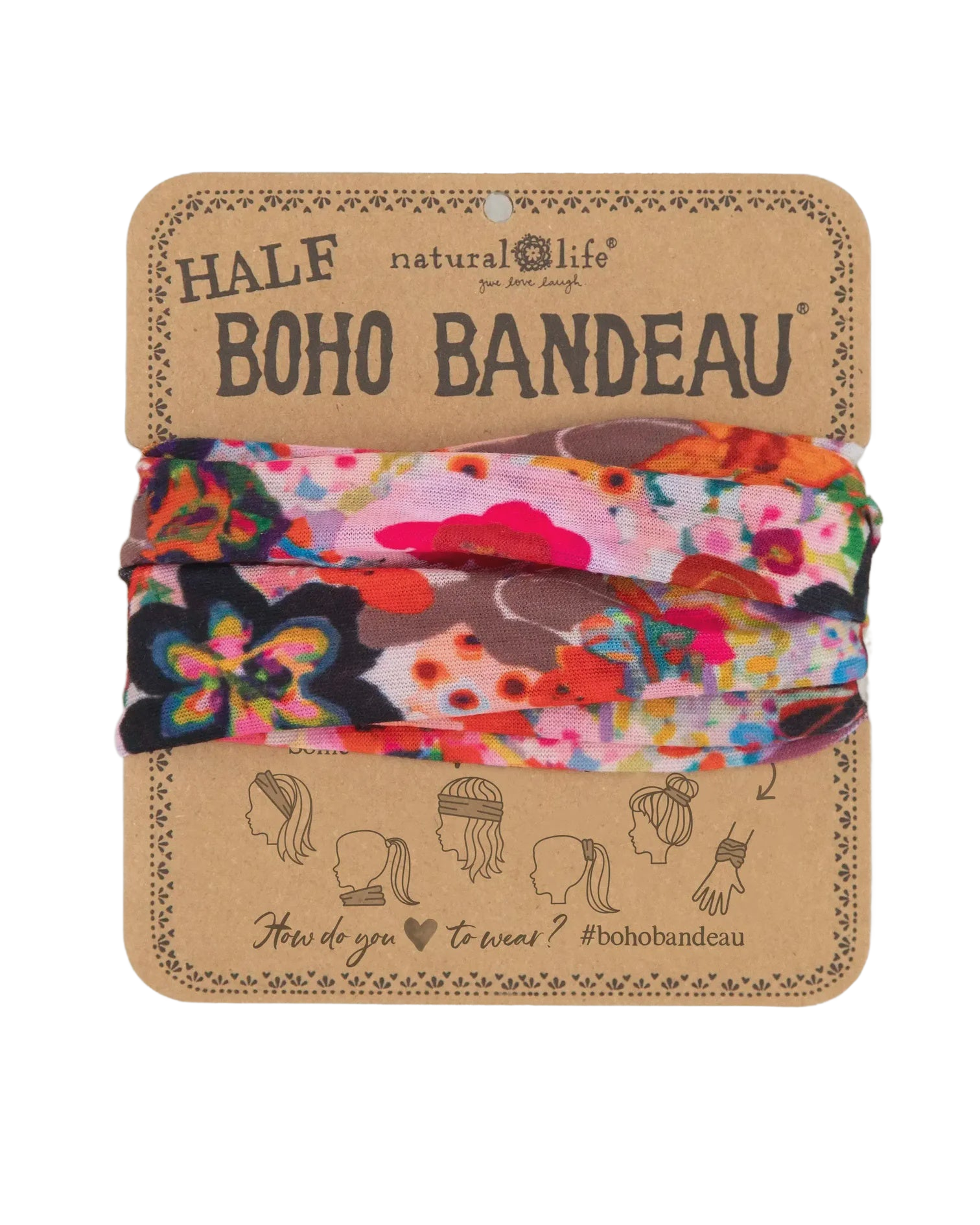 Boho Bandeau Half Meadow Light Pink Bandeau Natural Life