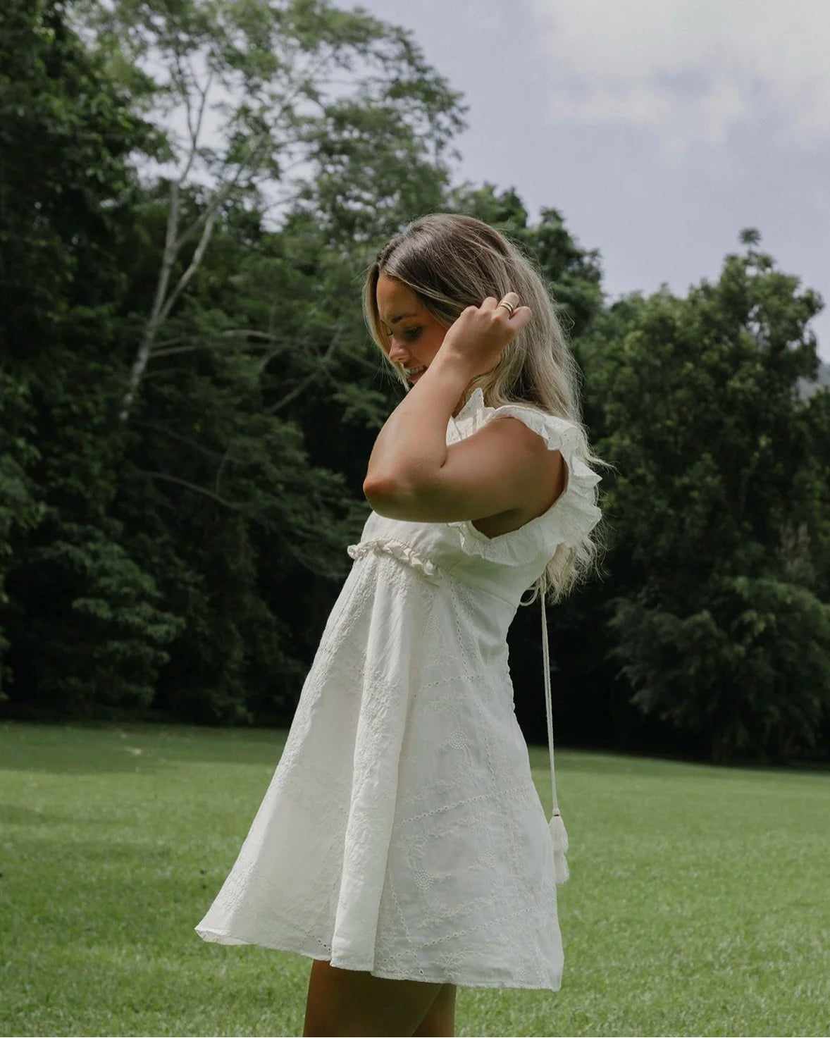 Swan Heirloom Mini Dress White Dresses Jollou