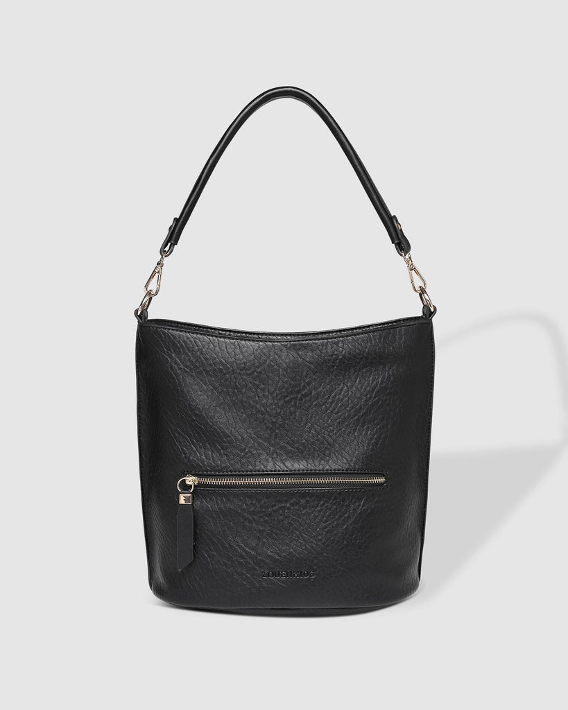 Juno Handbag with Logo Strap Black - Global Free Style