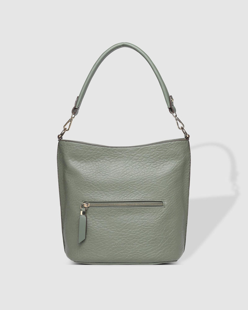 Juno Handbag with Logo Strap Khaki - Global Free Style