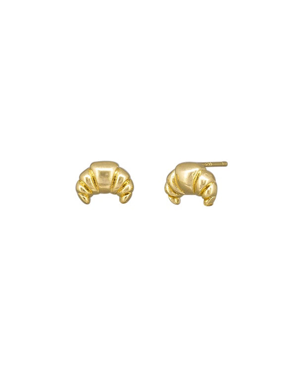 Gold Le Croissant Studs Earrings Tiger Tree