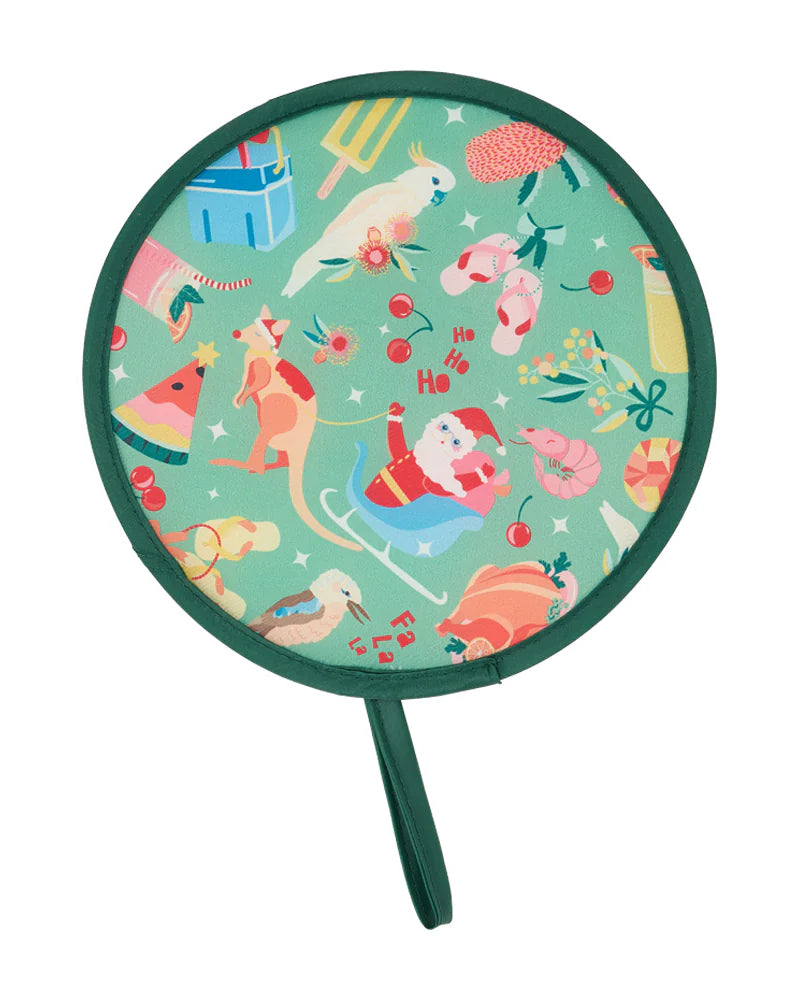 Twist Fan Purse size Fun Gifts and Accessories Annabel Trends Holiday Green