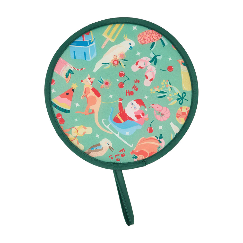 Twist Fan Purse size Fun Gifts and Accessories Annabel Trends Holiday Green