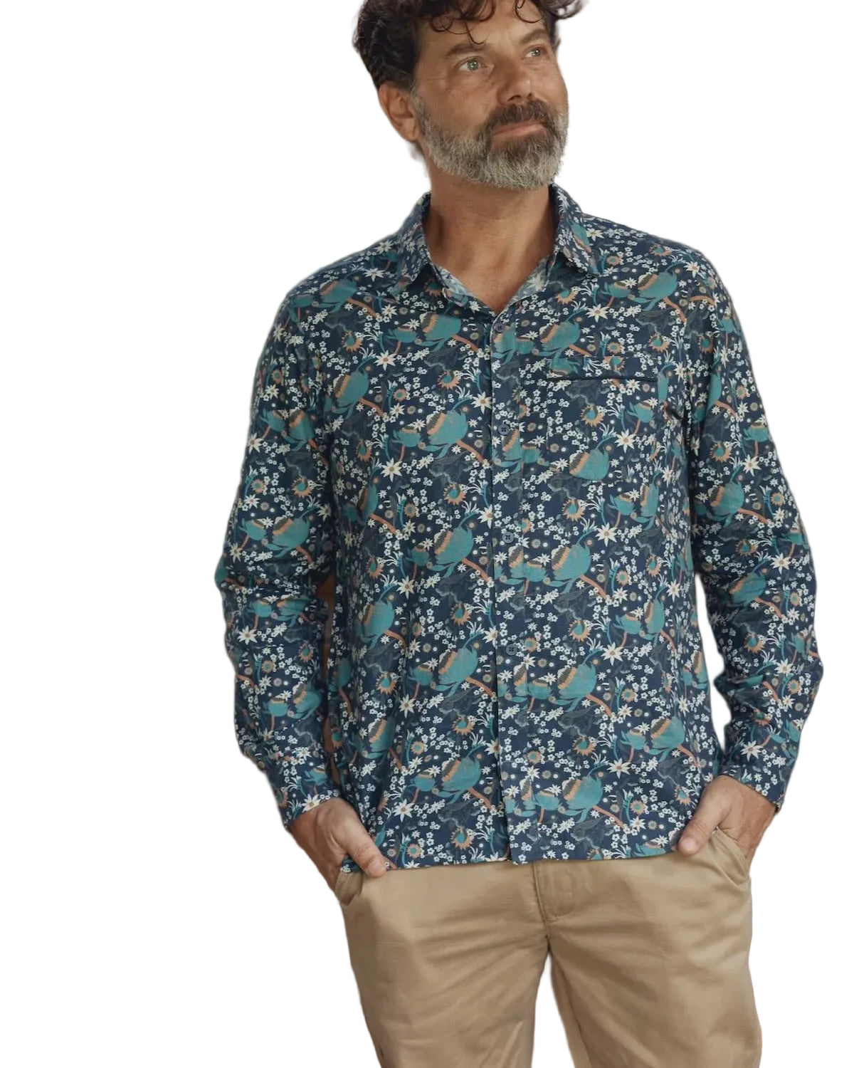 Men's Long Sleeve Waratah Mens Tops MahaShe S(8-10)