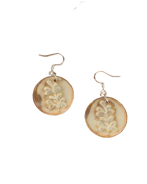 Bride Porcelain Earrings Light Brown Earrings Wolf and Clay