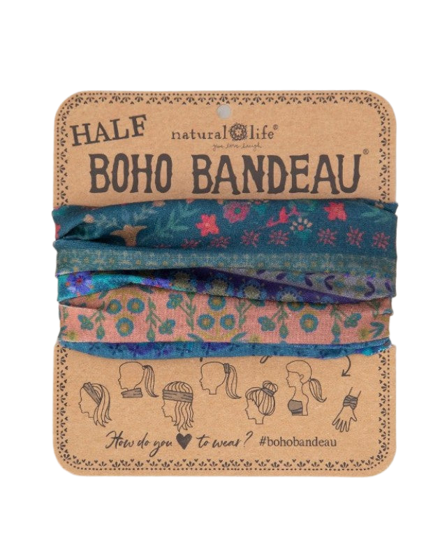 Boho Bandeau Half Folk Floral Border T Bandeau Natural Life