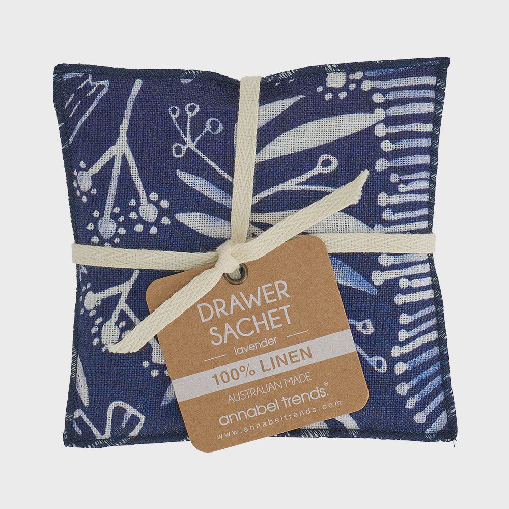 Drawer Sachet Linen Navy Natives Bath Annabel Trends