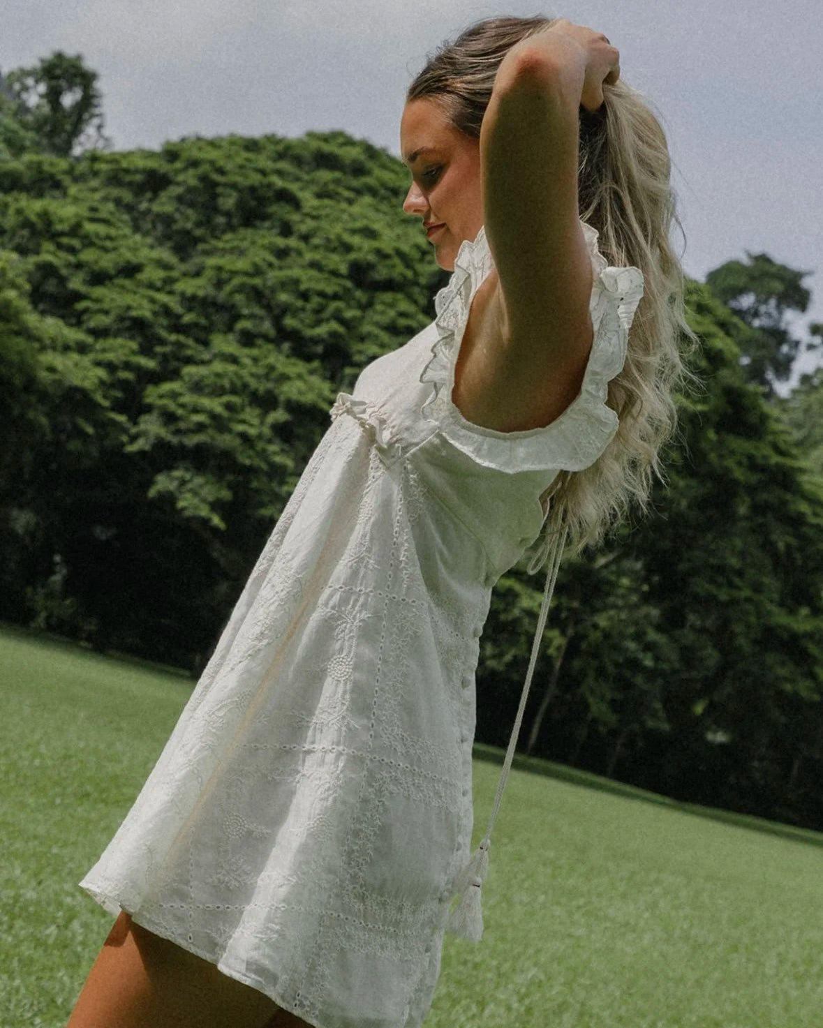 Swan Heirloom Mini Dress White Dresses Jollou