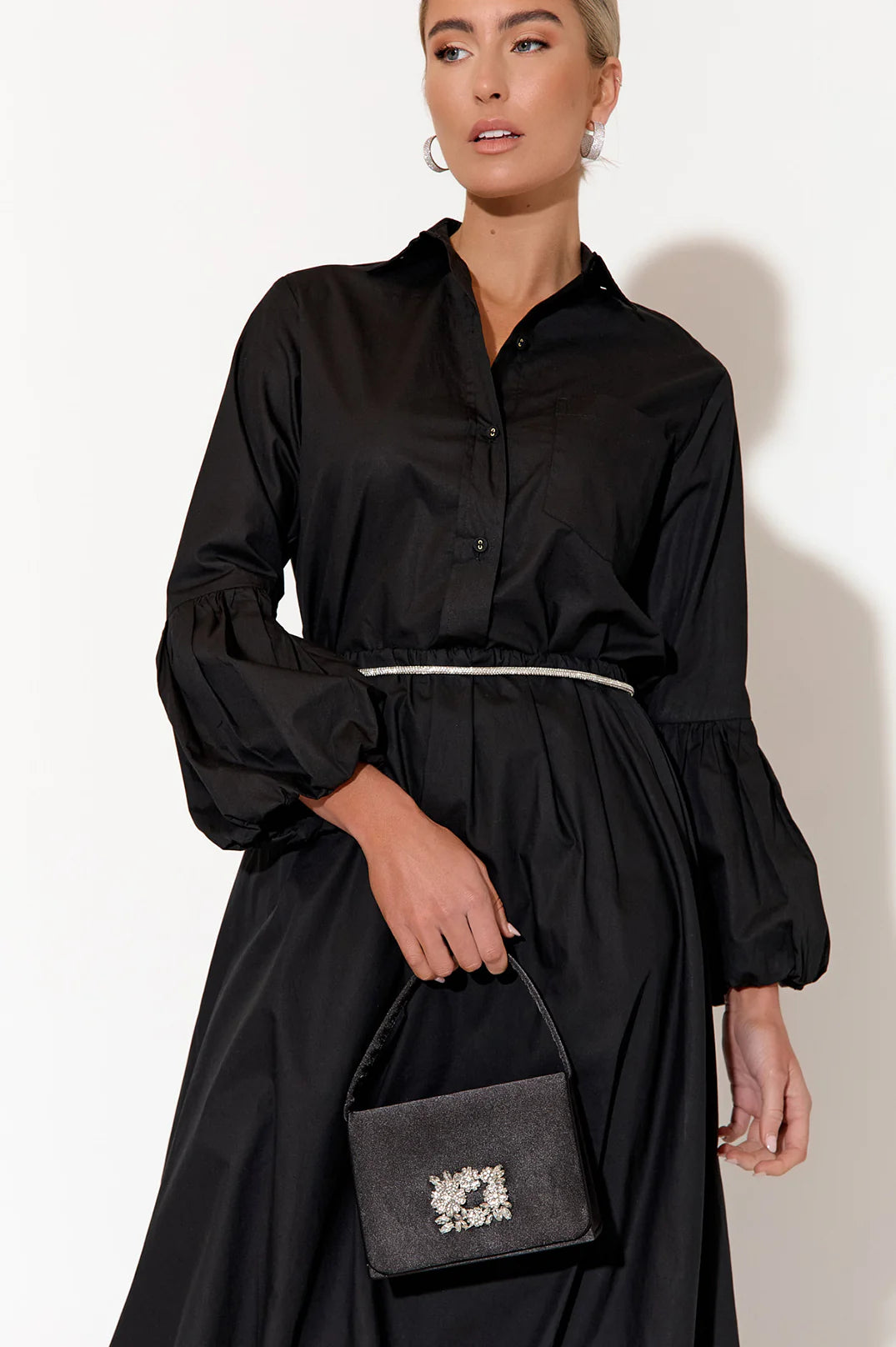 Diamante Snake Chain Belt Crystal/Silver - Global Free Style