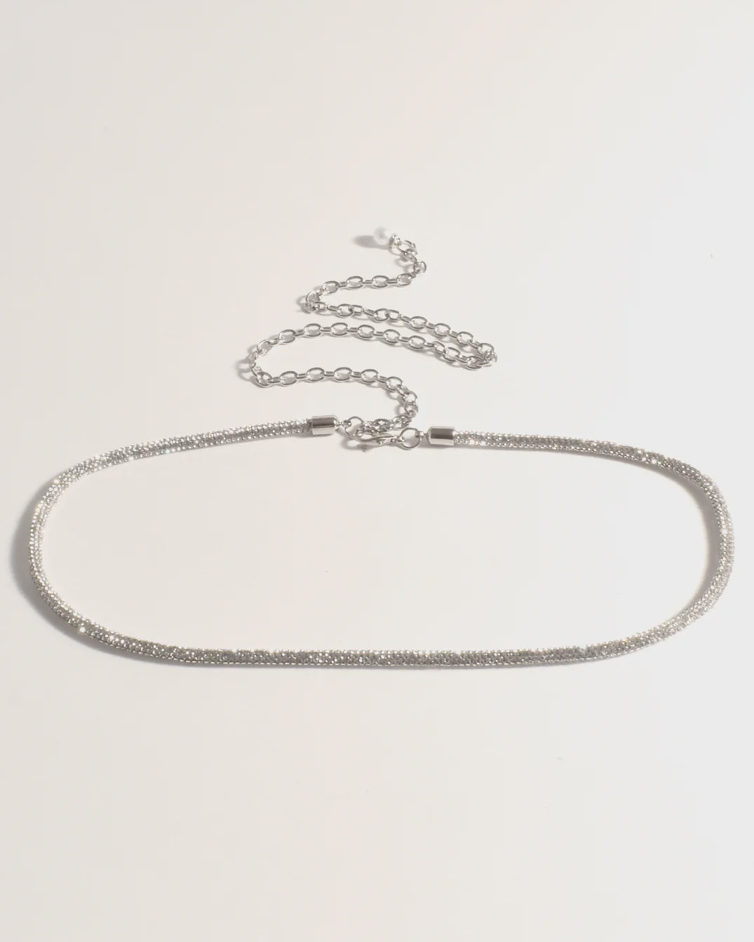 Diamante Snake Chain Belt Crystal/Silver - Global Free Style