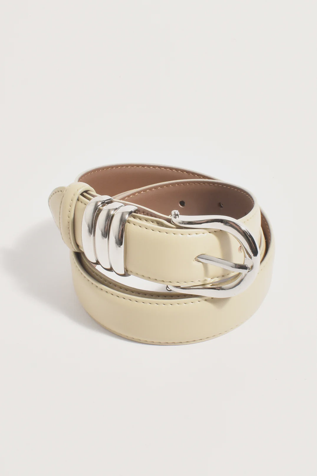 The Essential Metal Buckle Belt Cream - Global Free Style