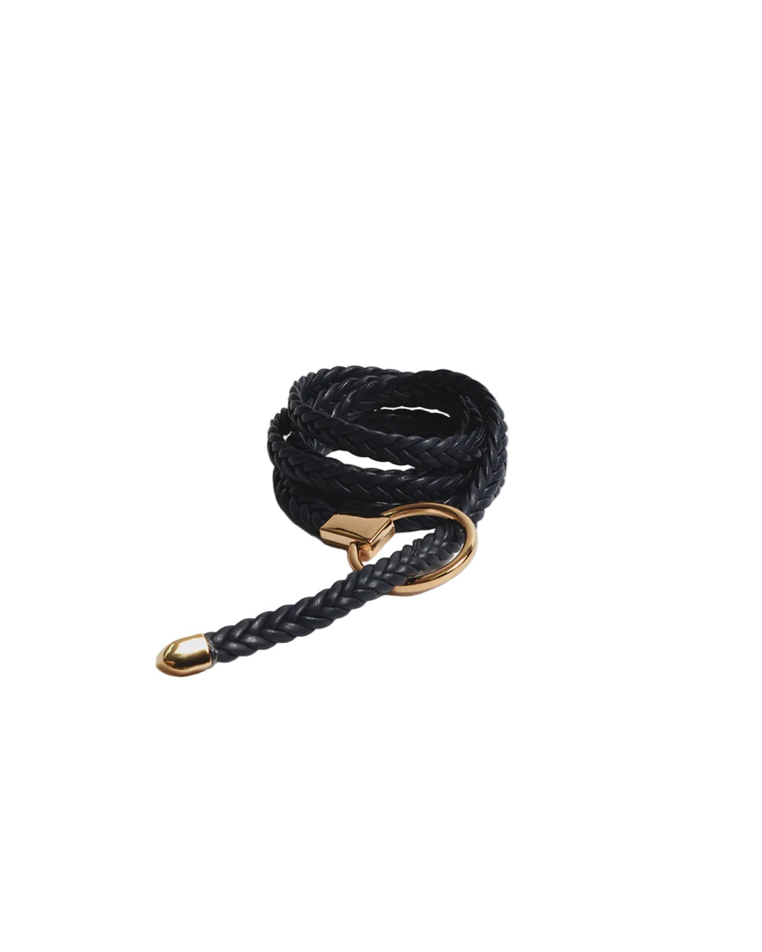 Ring Front Plaited Tie Belt Navy - Global Free Style