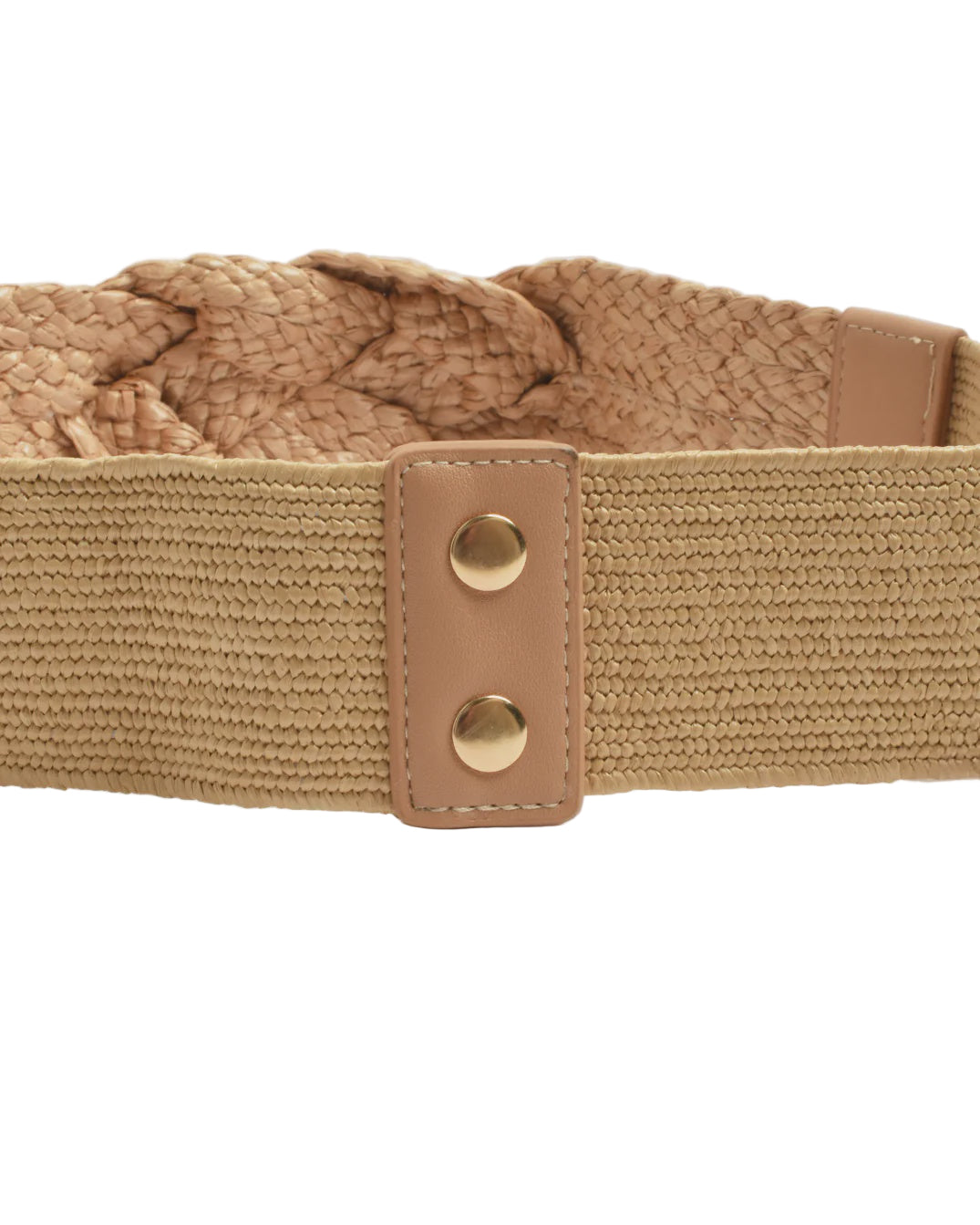 Knot Front Weave Stretch Belt Natural - Global Free Style