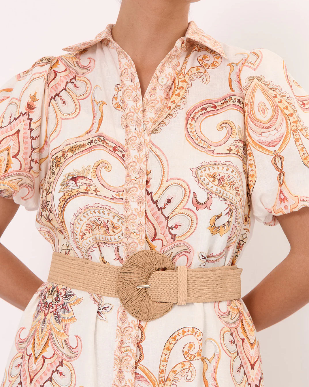 Woven Buckle Stretch Belt Camel Belts Adorne