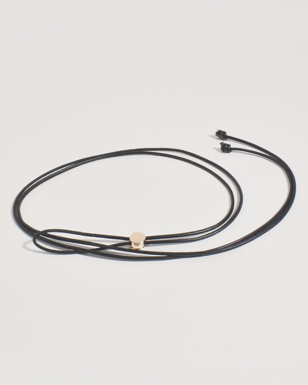 Metal Disc Tie Front Belt Black - Global Free Style