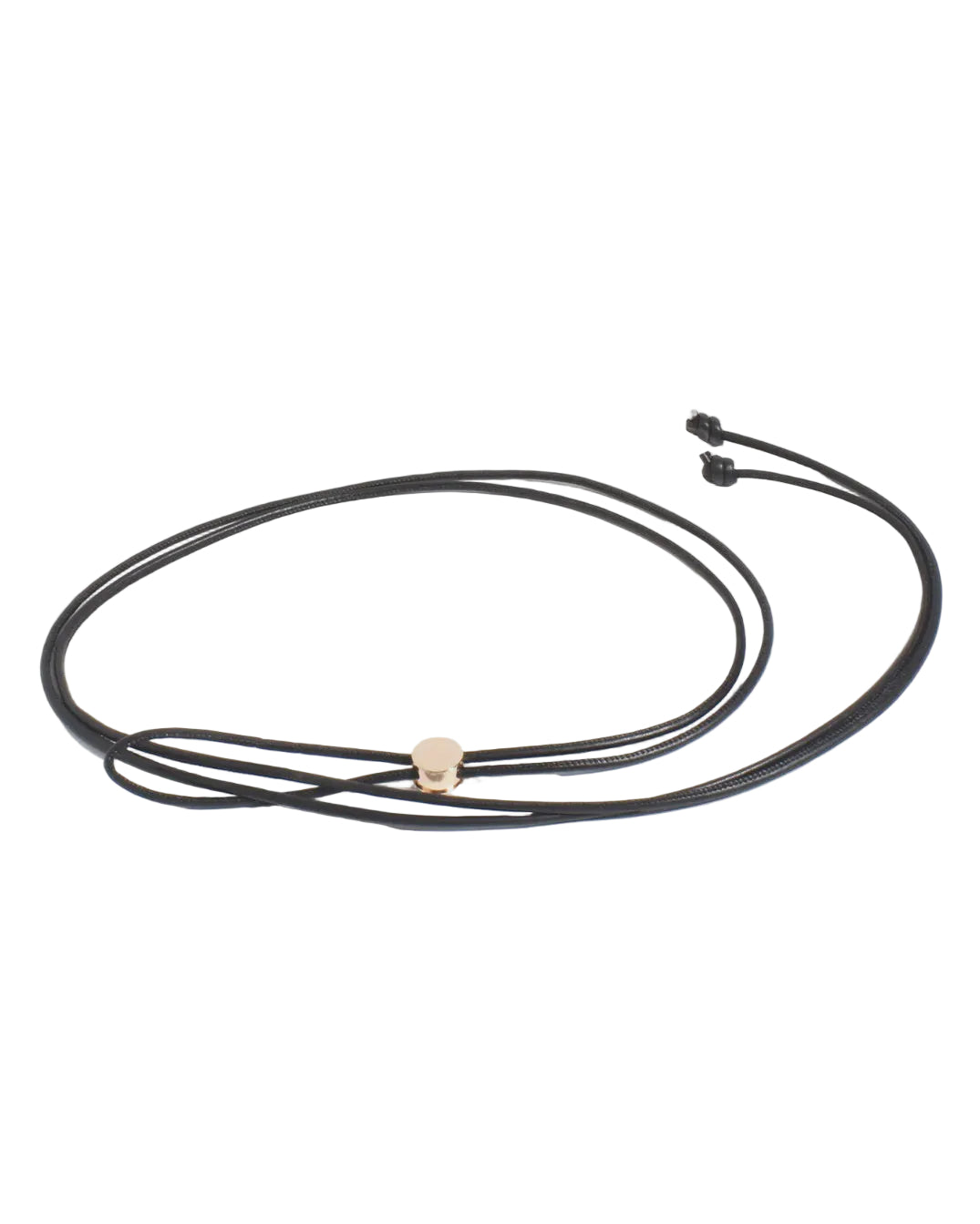Metal Disc Tie Front Belt Black Belts Adorne