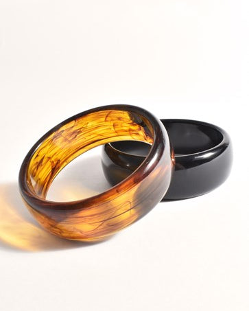Riley Resin Bangle Black - Global Free Style