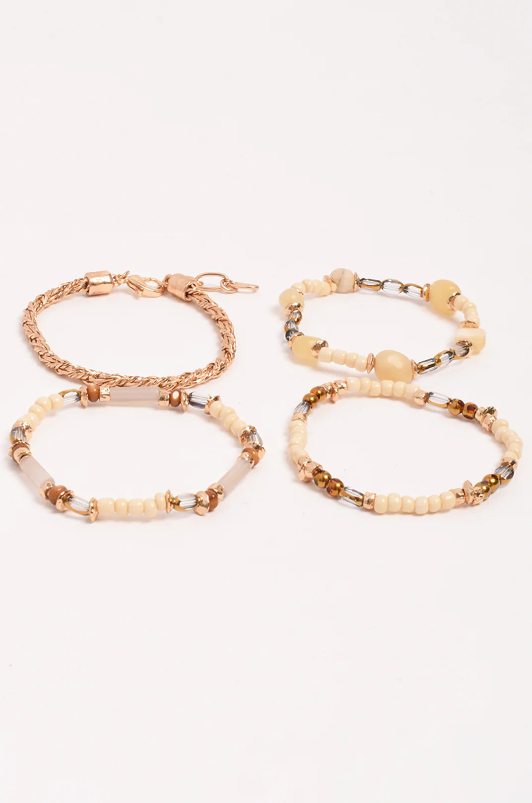 Four Piece Bracelet Set Camel - Global Free Style