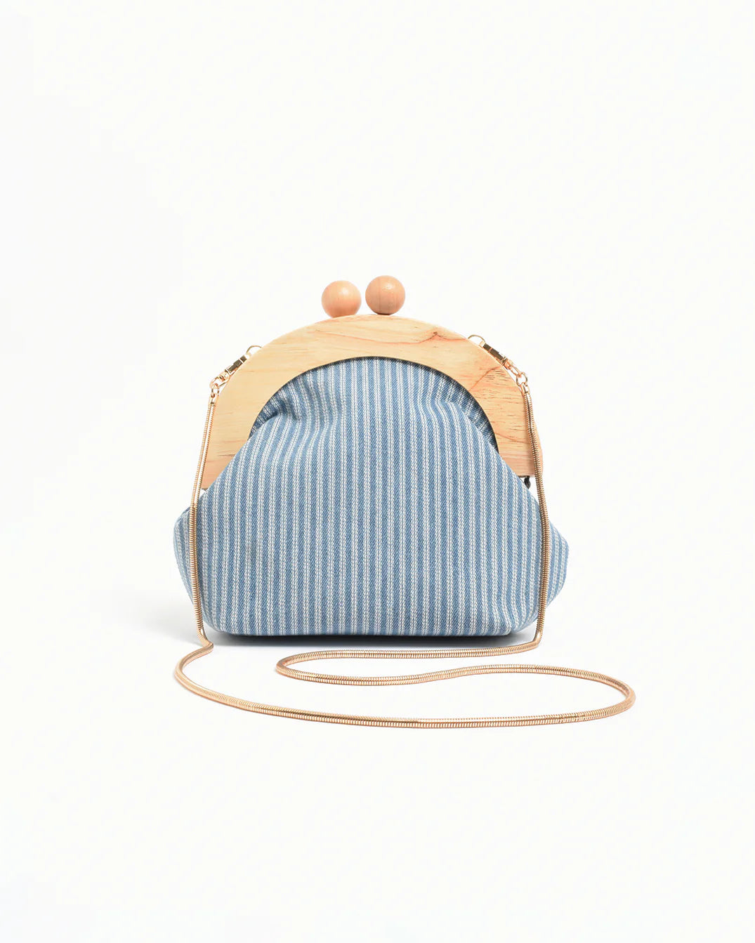 Pinstripe Denim Timber Frame Clutch Denim Bags and Purses Adorne