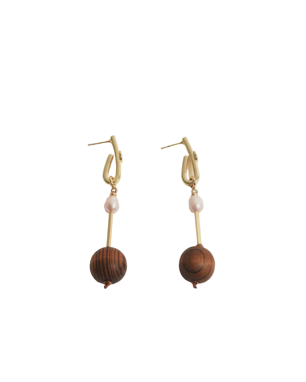 Timber Drop Freshwater Pearl Earrings - Global Free Style