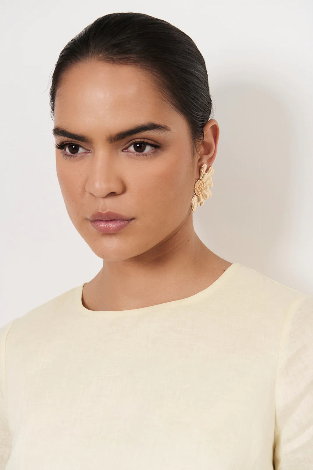 Statement Flower Earring Gold Earrings Adorne