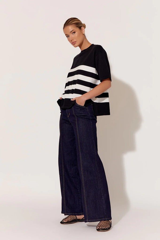Laney Cotton Cashmere Knit Top Stripe - Global Free Style