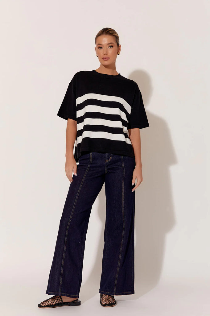 Laney Cotton Cashmere Knit Top Stripe - Global Free Style