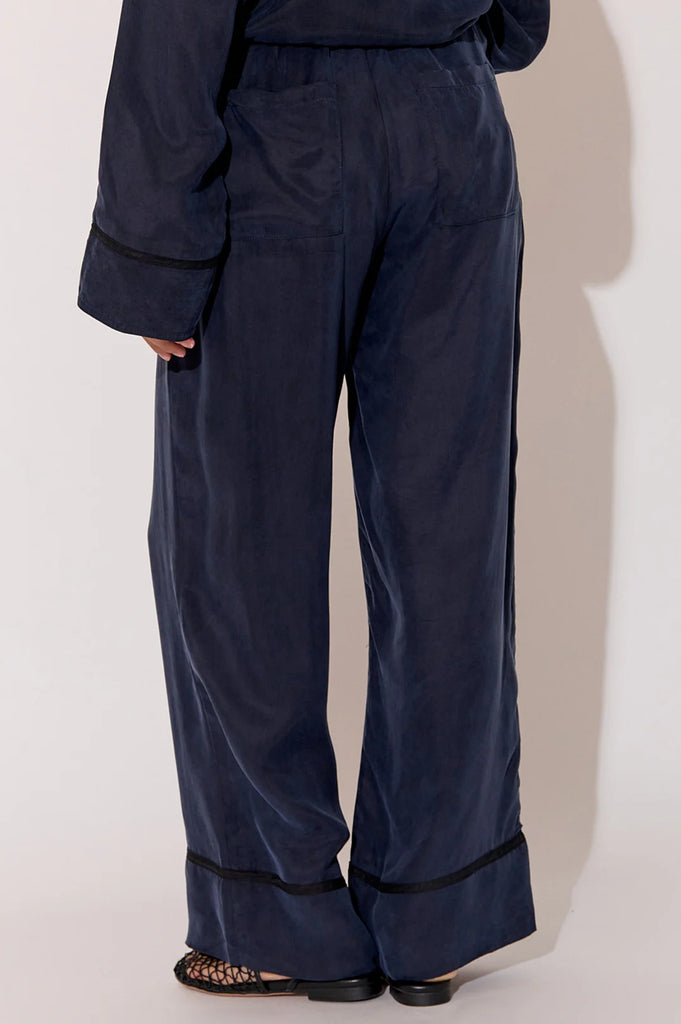 Stevie Cupro Pant Navy - Global Free Style
