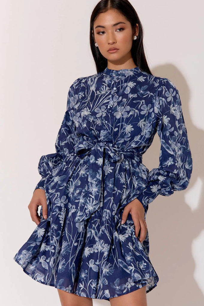 Celeste Long Sleeve Print Dress Print - Global Free Style