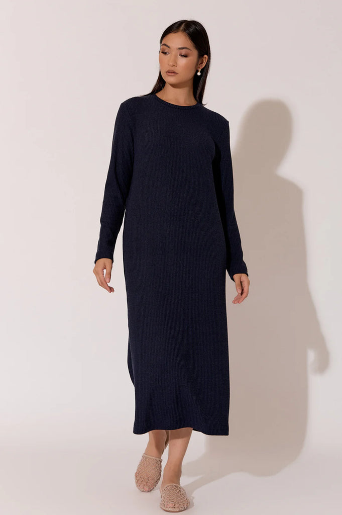 Brielle Knit Dress Navy - Global Free Style