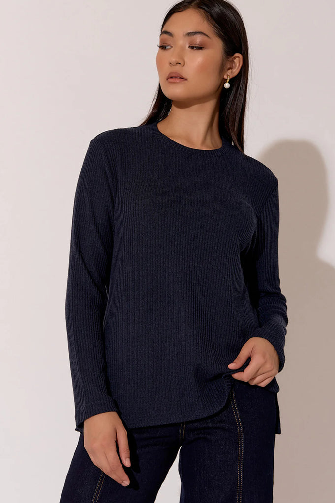 Brielle Knit Top Navy - Global Free Style